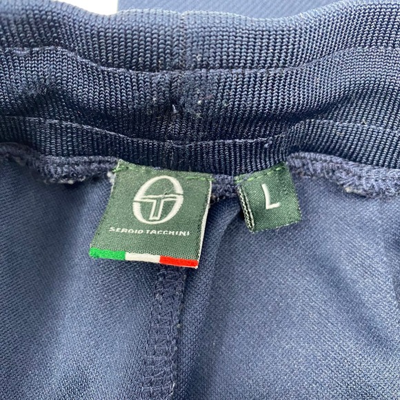 Sergio Tacchini Large‎ Navy Blue Stretch Waist Drawstrings Joggers - Picture 3 of 7